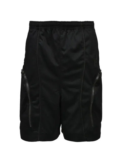 BREATH mesh zip-detail shorts