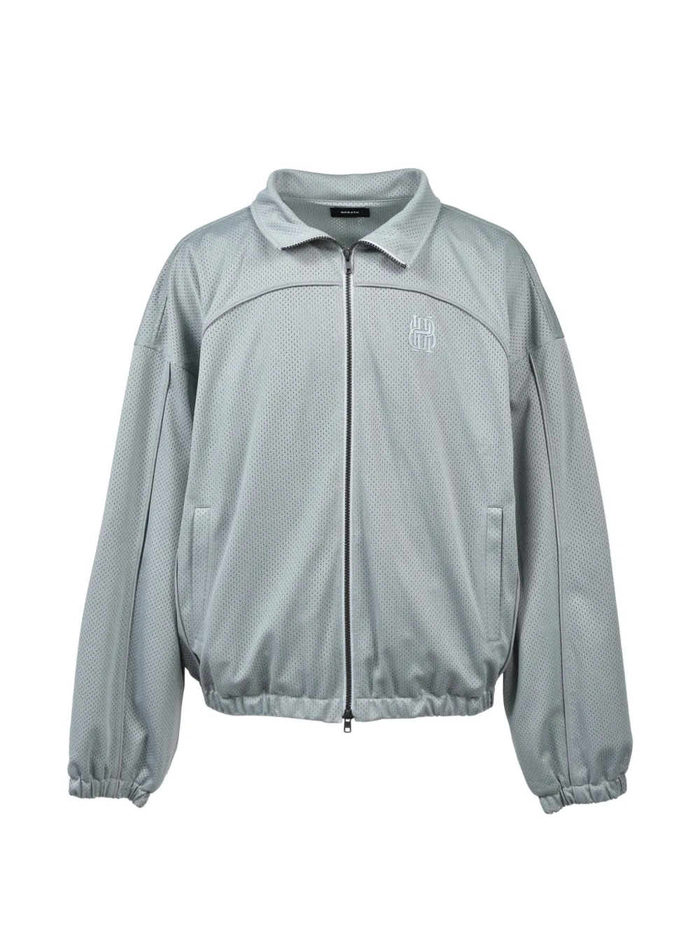 BREATH mesh logo-embroidered jacket - Grau