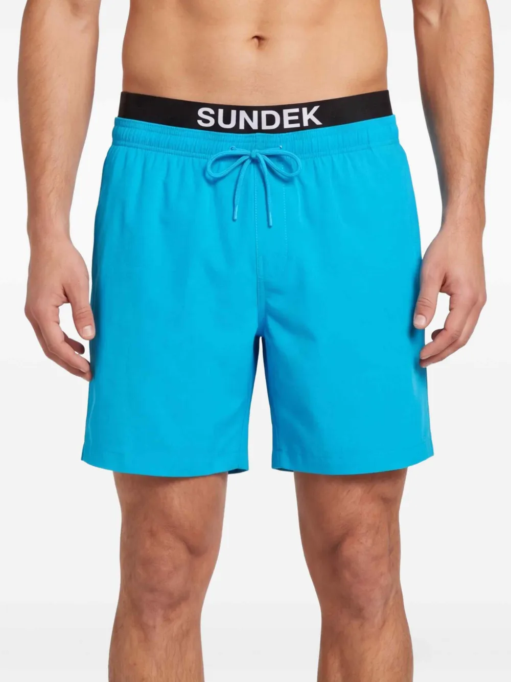 Sundek Zwembroek met logoband Blauw