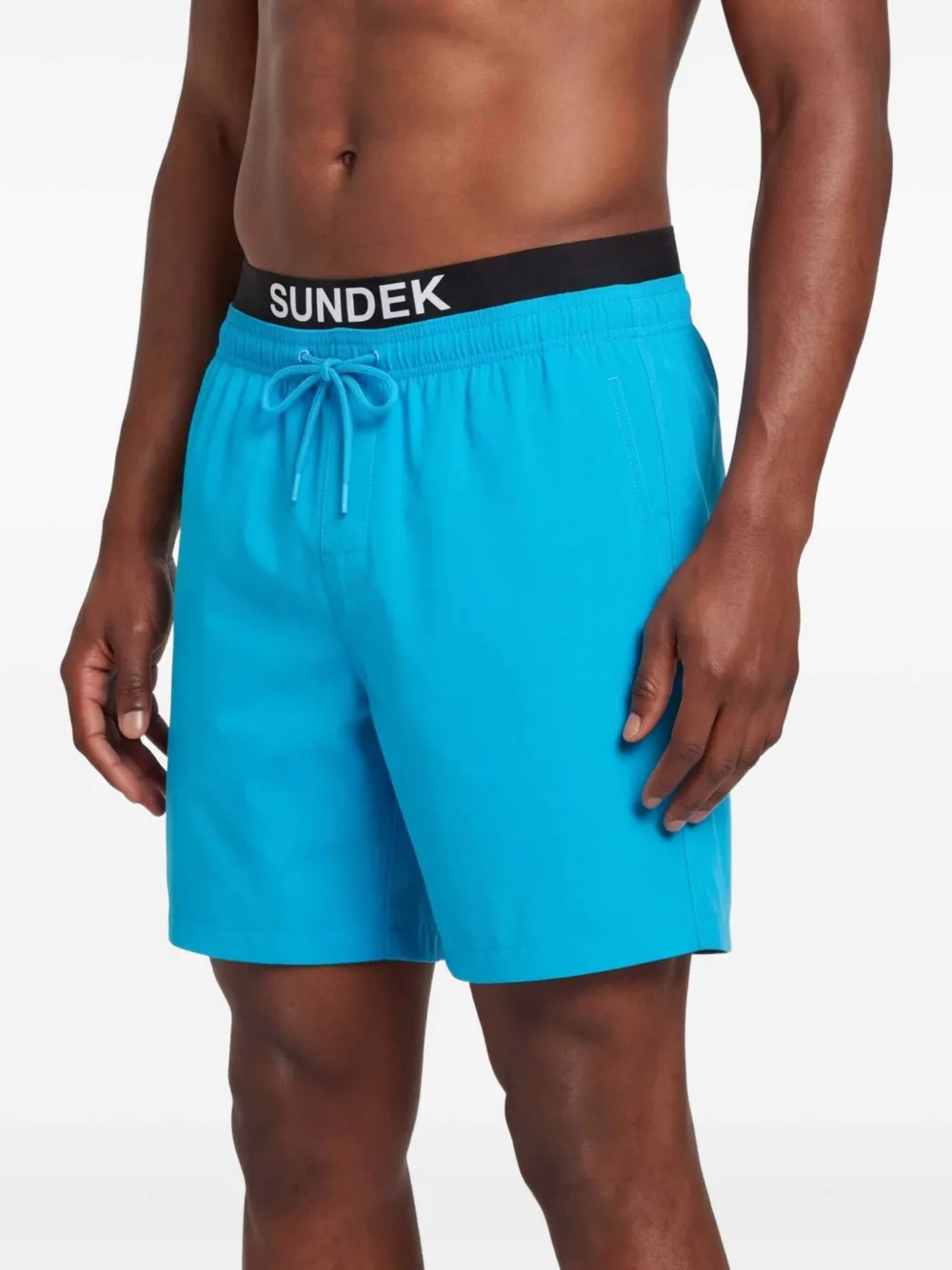 Sundek Zwembroek met logoband Blauw