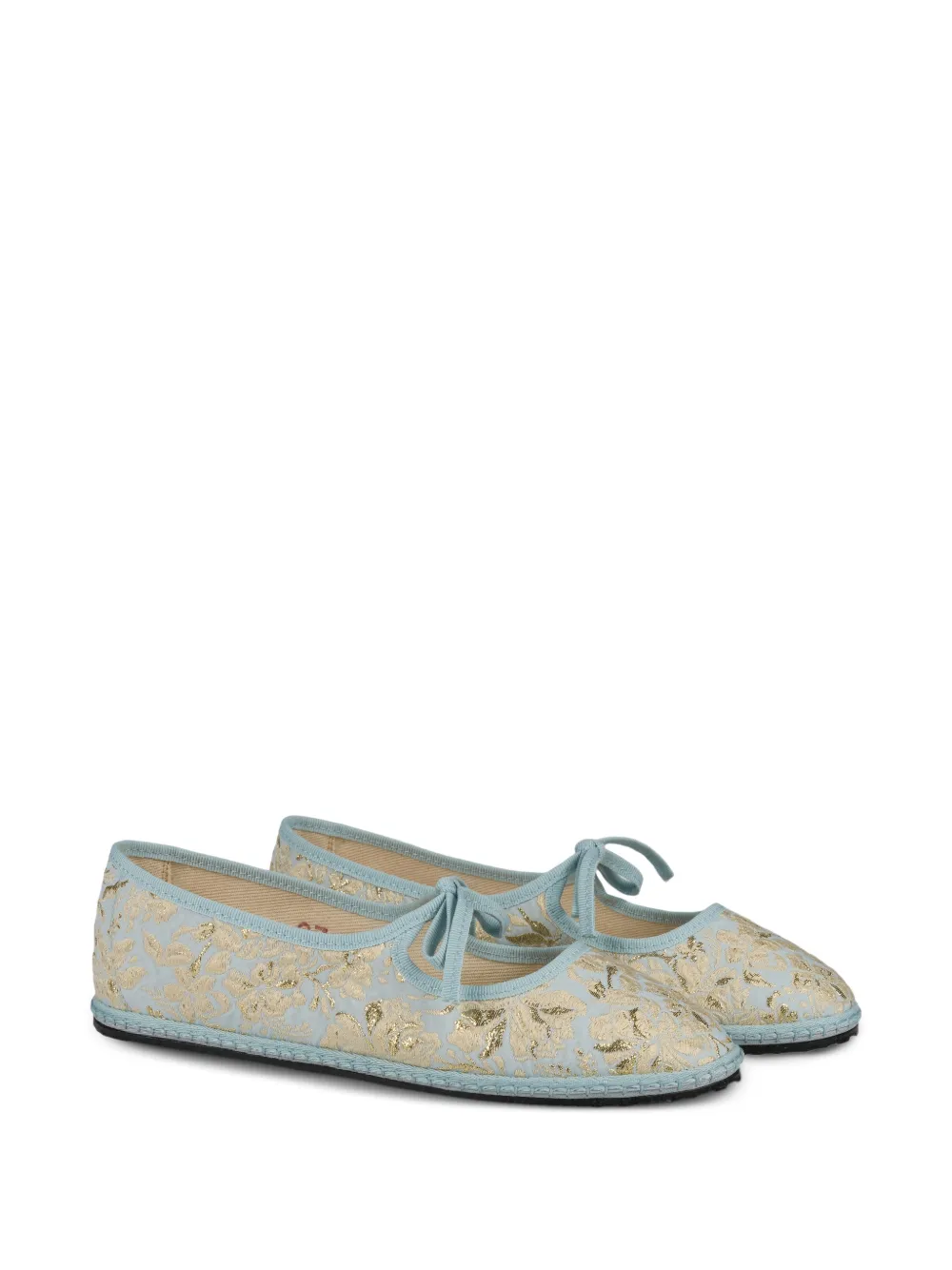 Vibi Venezia Brigitte floral-jacquard ballet flats - Blu
