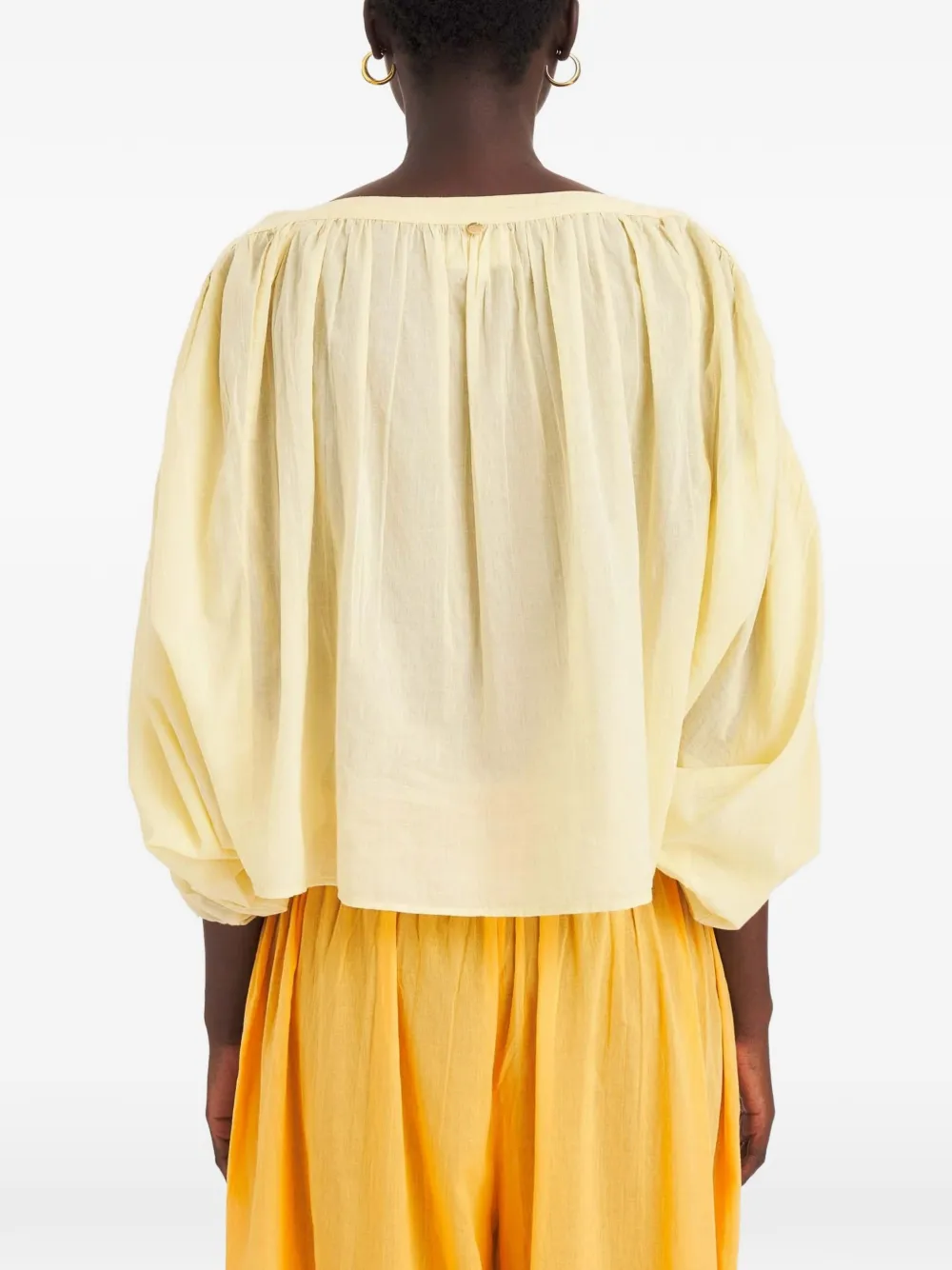Antik Batik Fruti TOP met lange mouwen Geel
