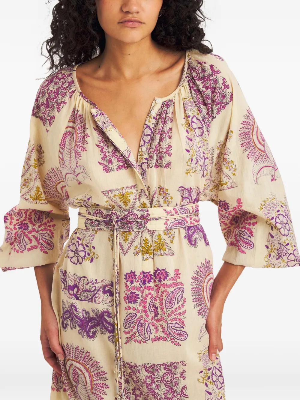 Antik Batik Jane paisley-print maxi dress - Purple