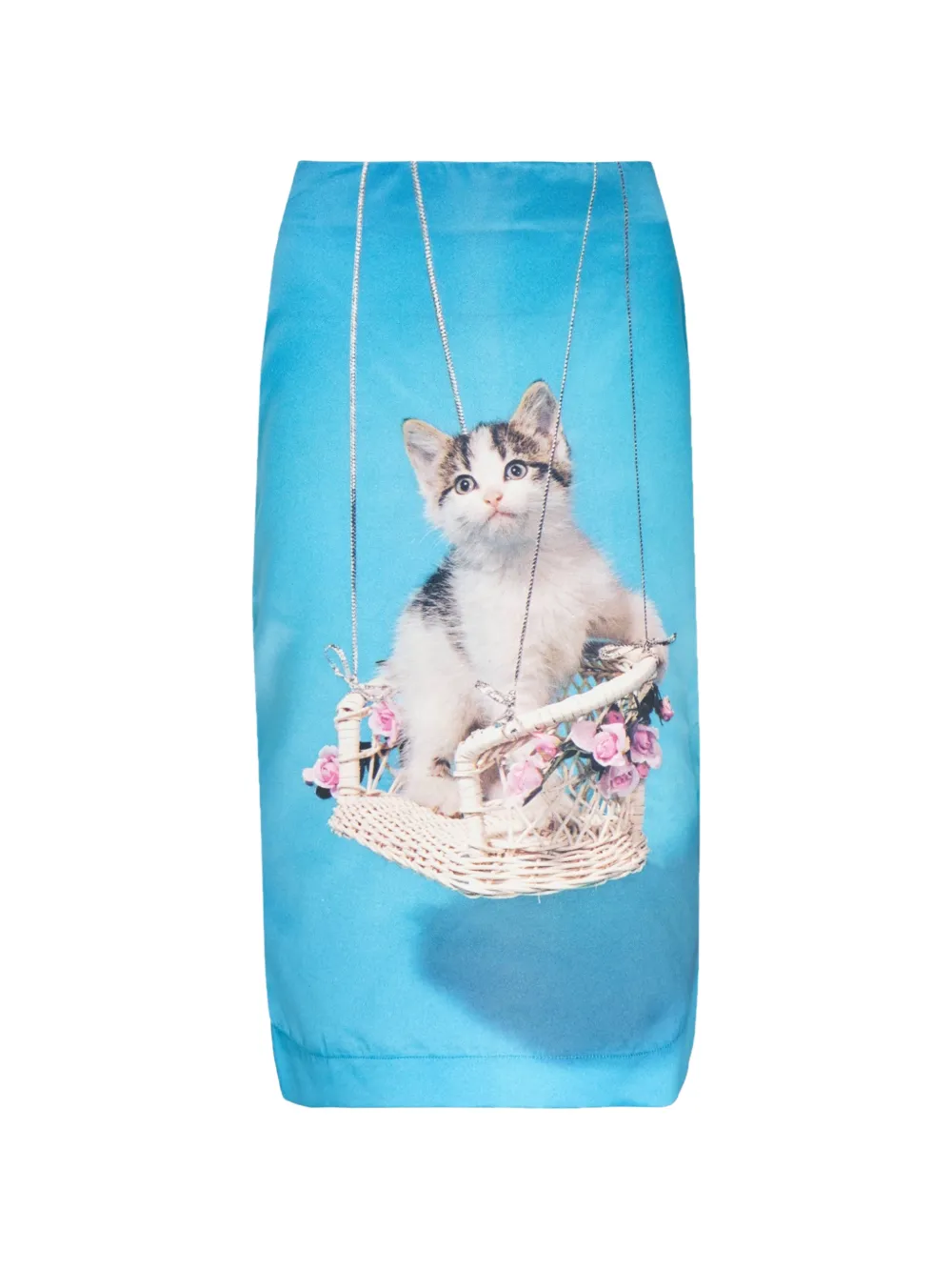 Ashley Williams kitten-print skirt - Blu