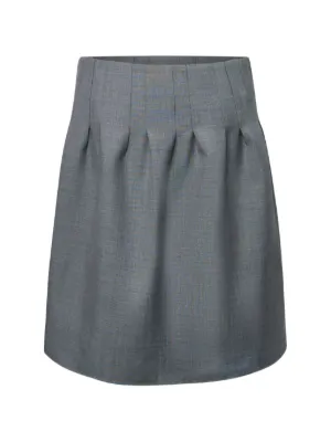 SHUSHU/TONG layered-details Midi Skirt | Grey | FARFETCH