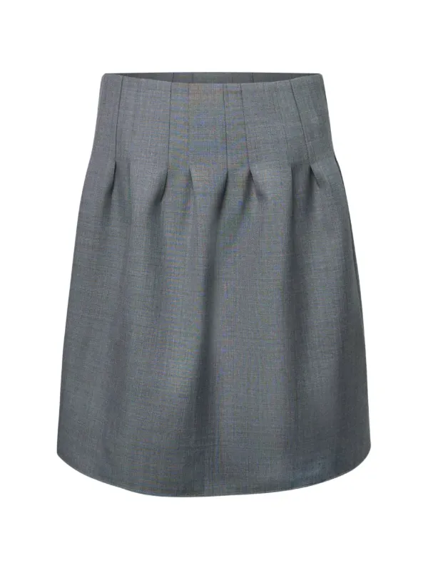Shushu/Tong Low-waist Pleated Skirt in Grey