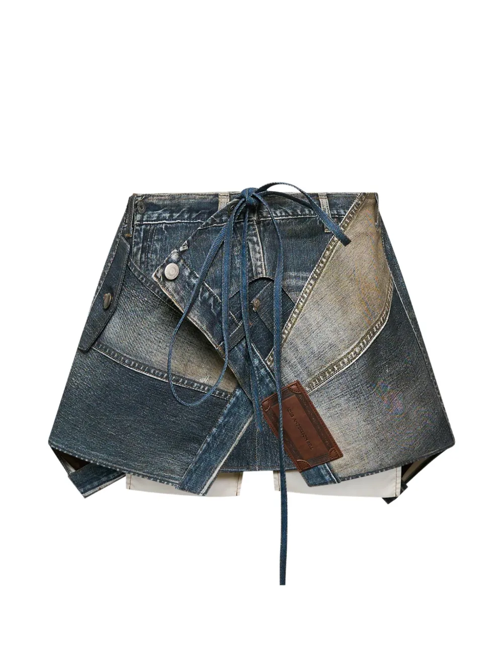 Andersson Bell Upside-Down printed wrap skirt - Blu