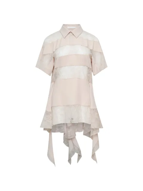 YCH lace-panelled draped top