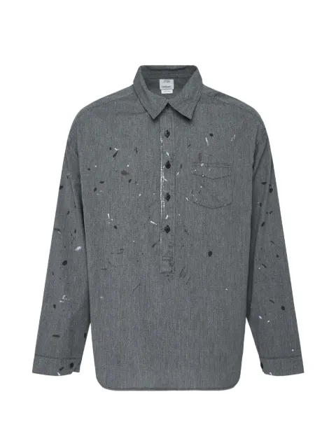 visvim paint-splatter chambray shirt