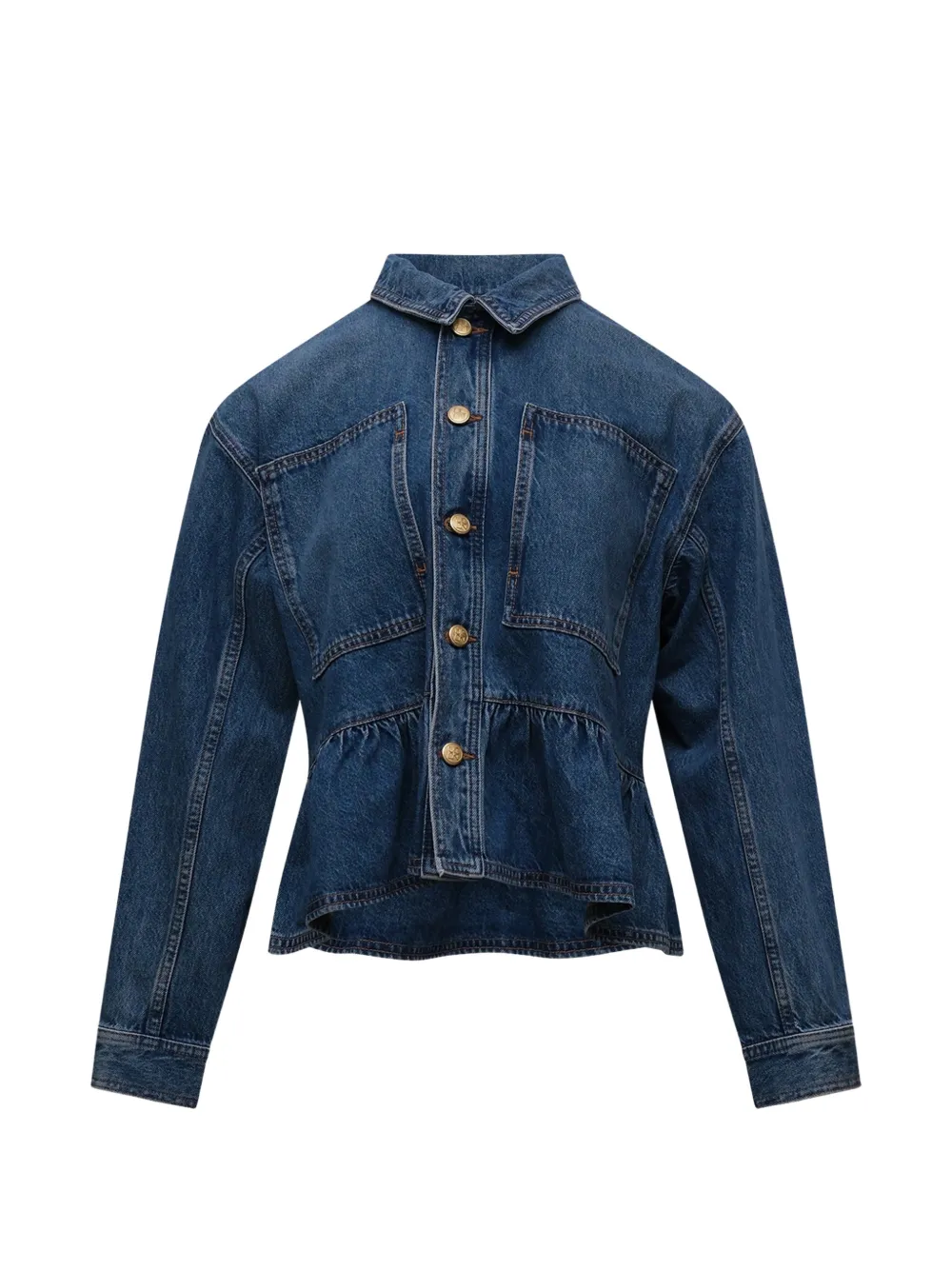 Ulla Johnson Arquette peplum denim jacket - Blu