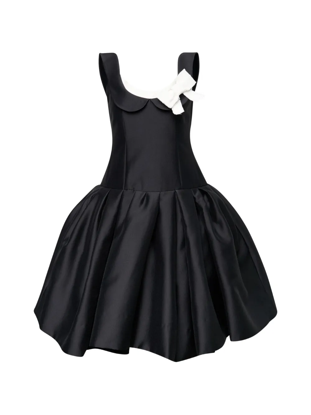 SHUSHU/TONG bow-detail pleated dress - Nero