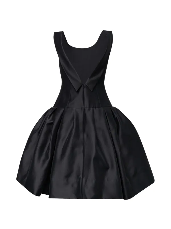 Shushu/tong Bow-detail Pleated Dress - Black