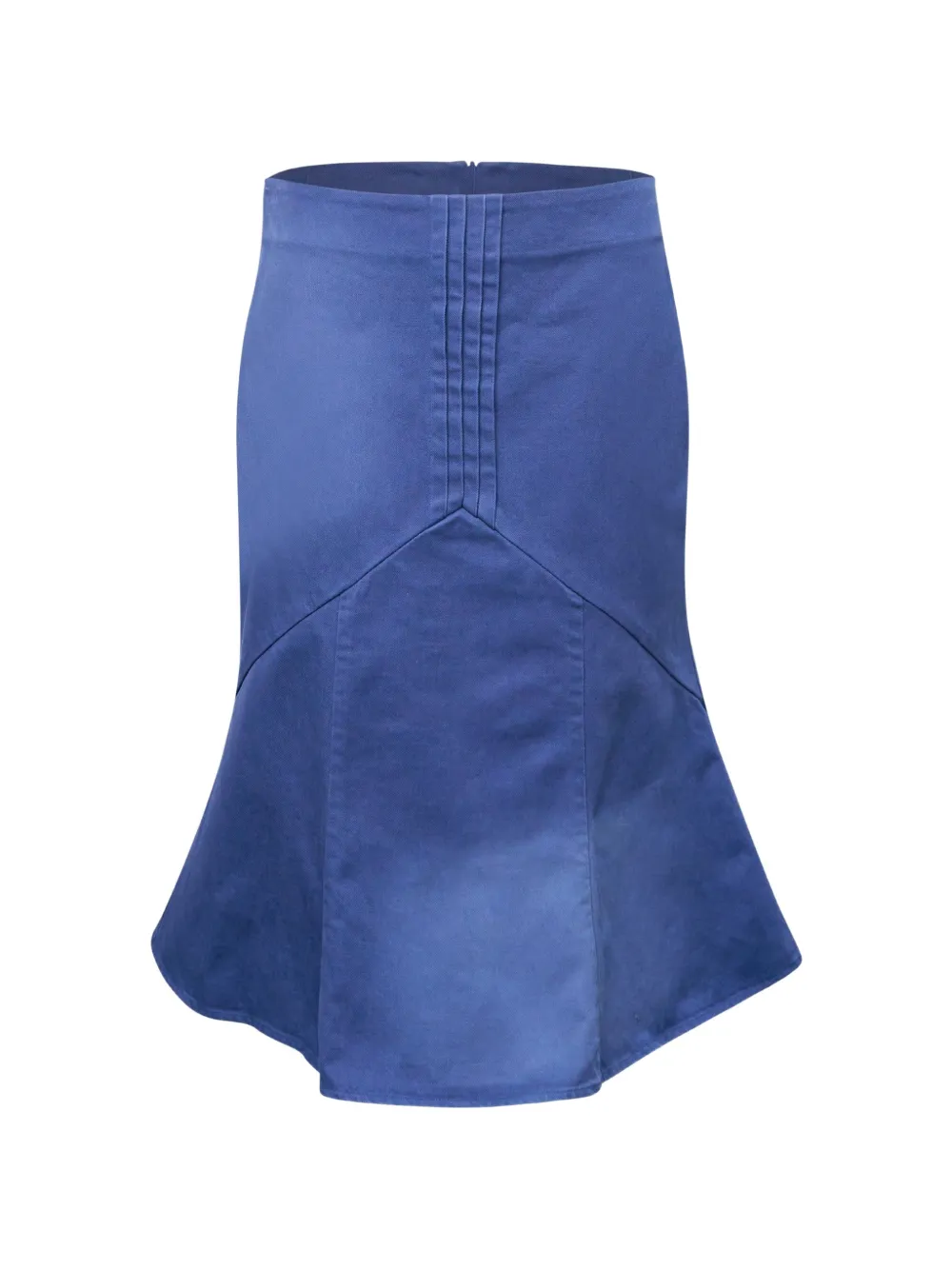 SHUSHU/TONG pintuck-detail flared skirt - Blu