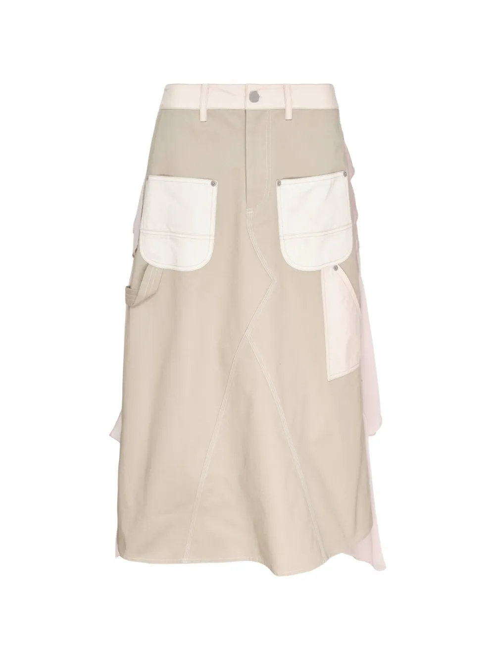 CAROLINE HU patch-pocket skirt - Toni neutri