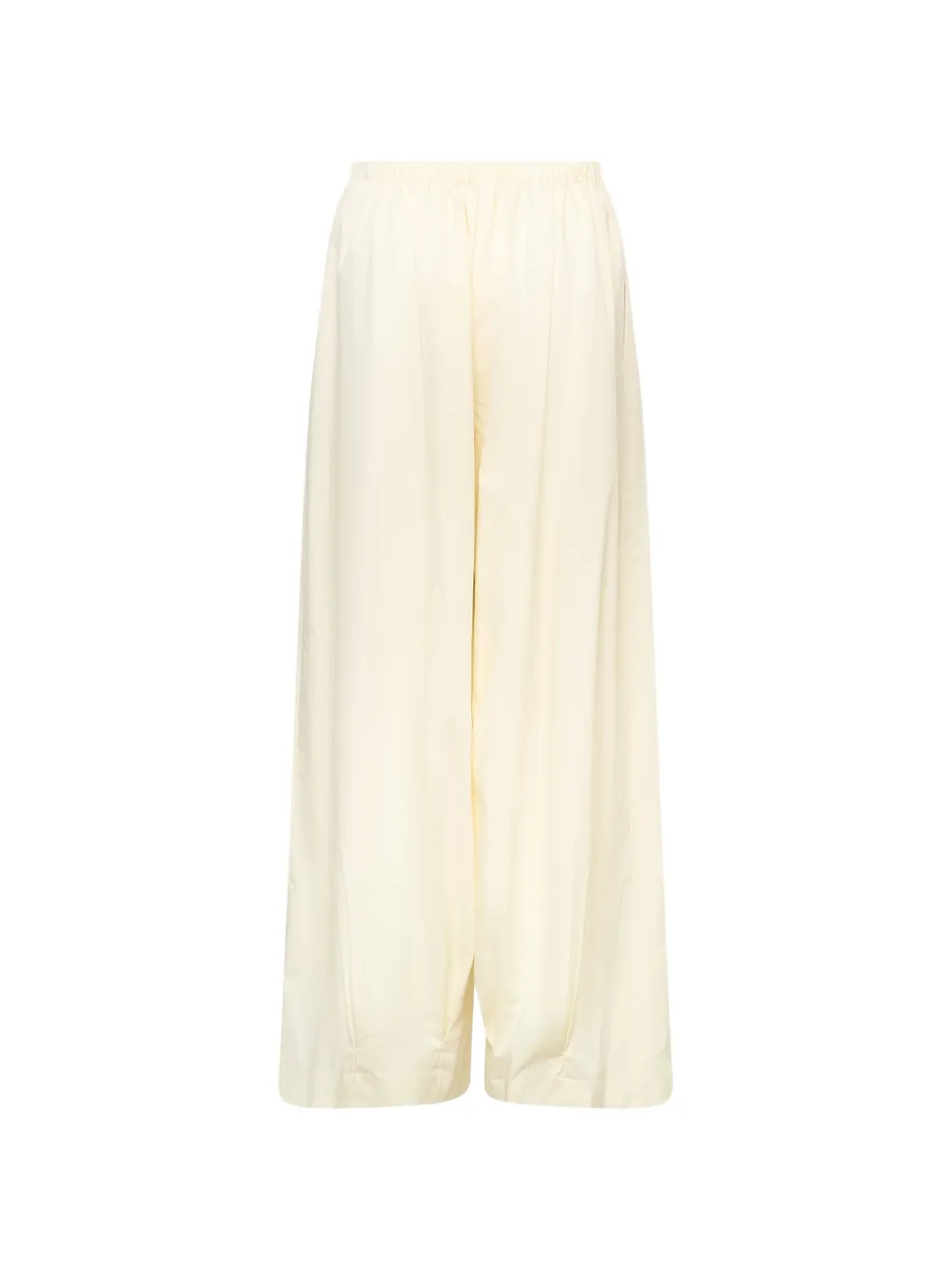 Enföld Cocon broek met wijde pijpen en gesmockte afwerking Beige