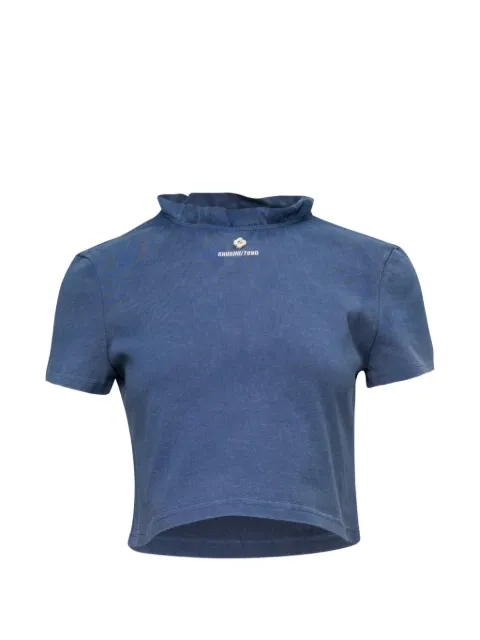 SHUSHU/TONG playera con volantes en el cuello