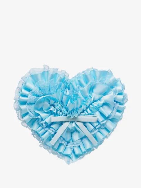 Ashley Williams ruffled-detail clutch bag