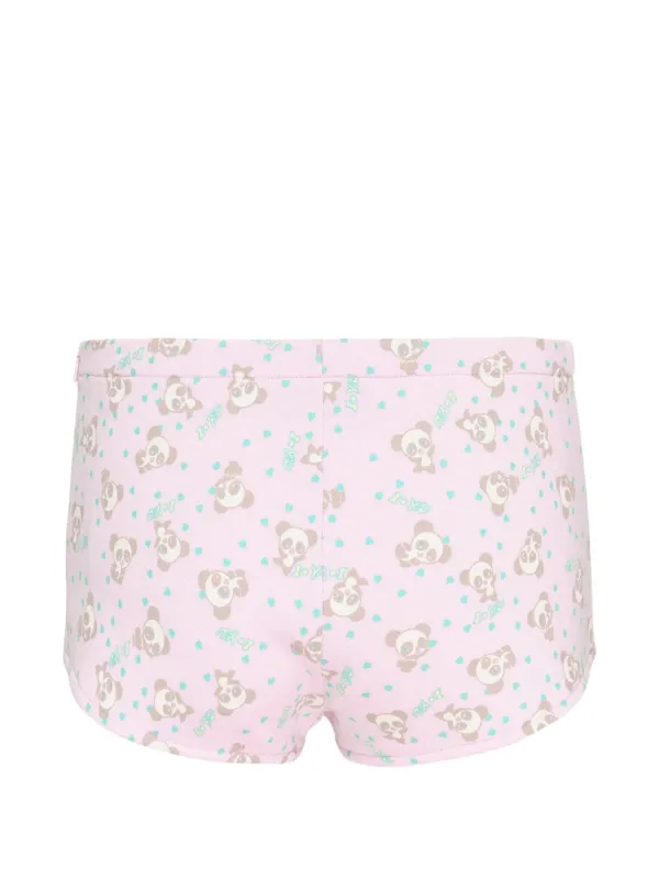 Ashley Williams Serena panda-print Shorts | Pink | FARFETCH GE