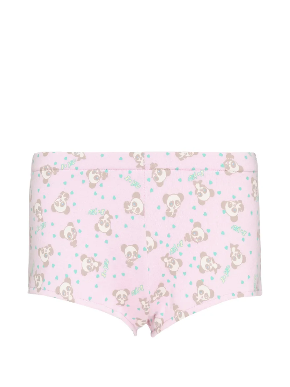 Ashley Williams Serena panda-print shorts - Rosa