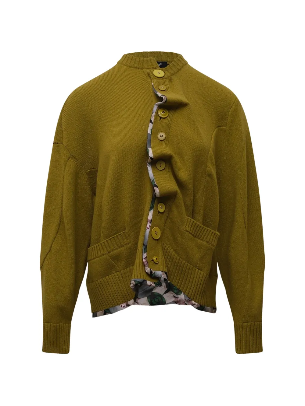 Undercover wavy-placket cardigan - Grün