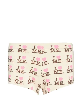 Ashley Williams Serena logo-print Shorts | Neutrals | FARFETCH