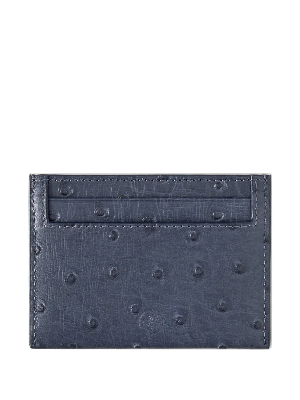 Mulberry Ostrich-effect Card Holder In Blue