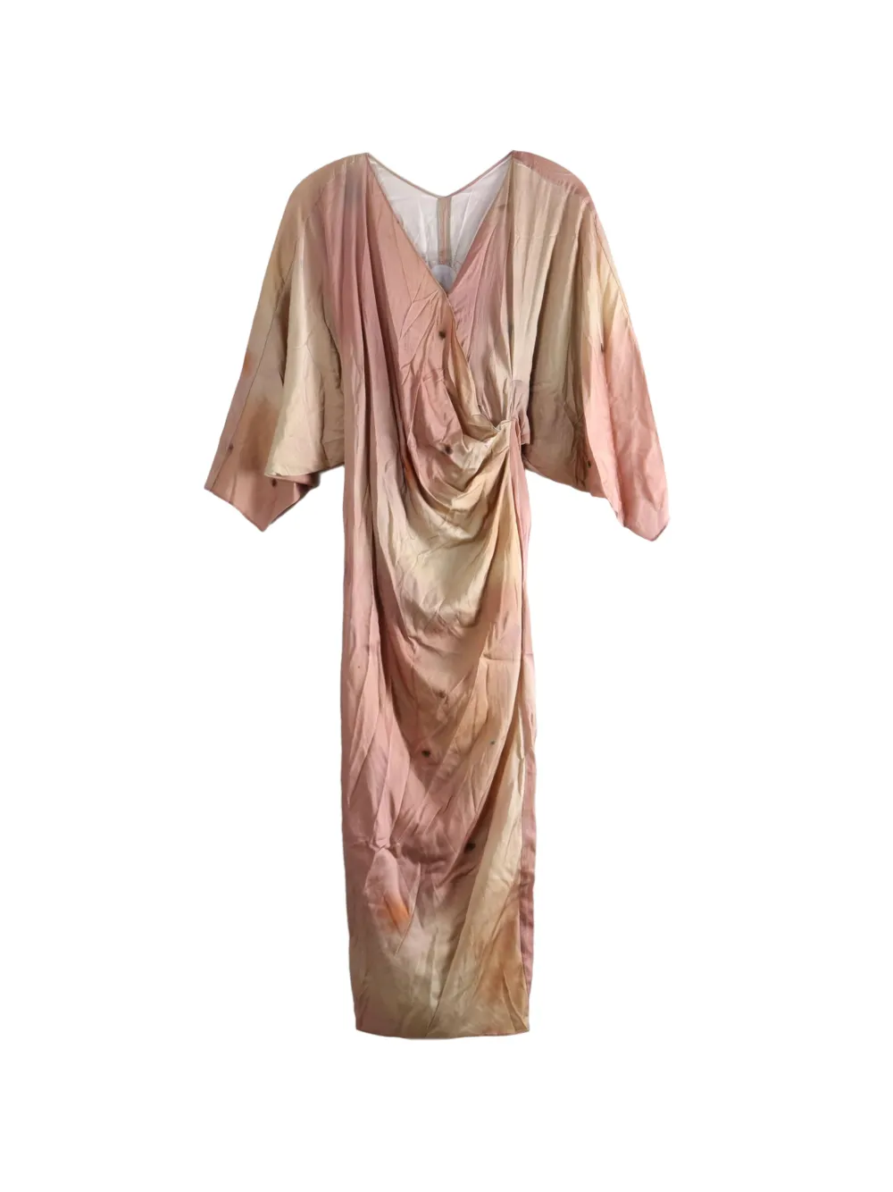 YANGKEHAN draped V-neck maxi dress - Rosa