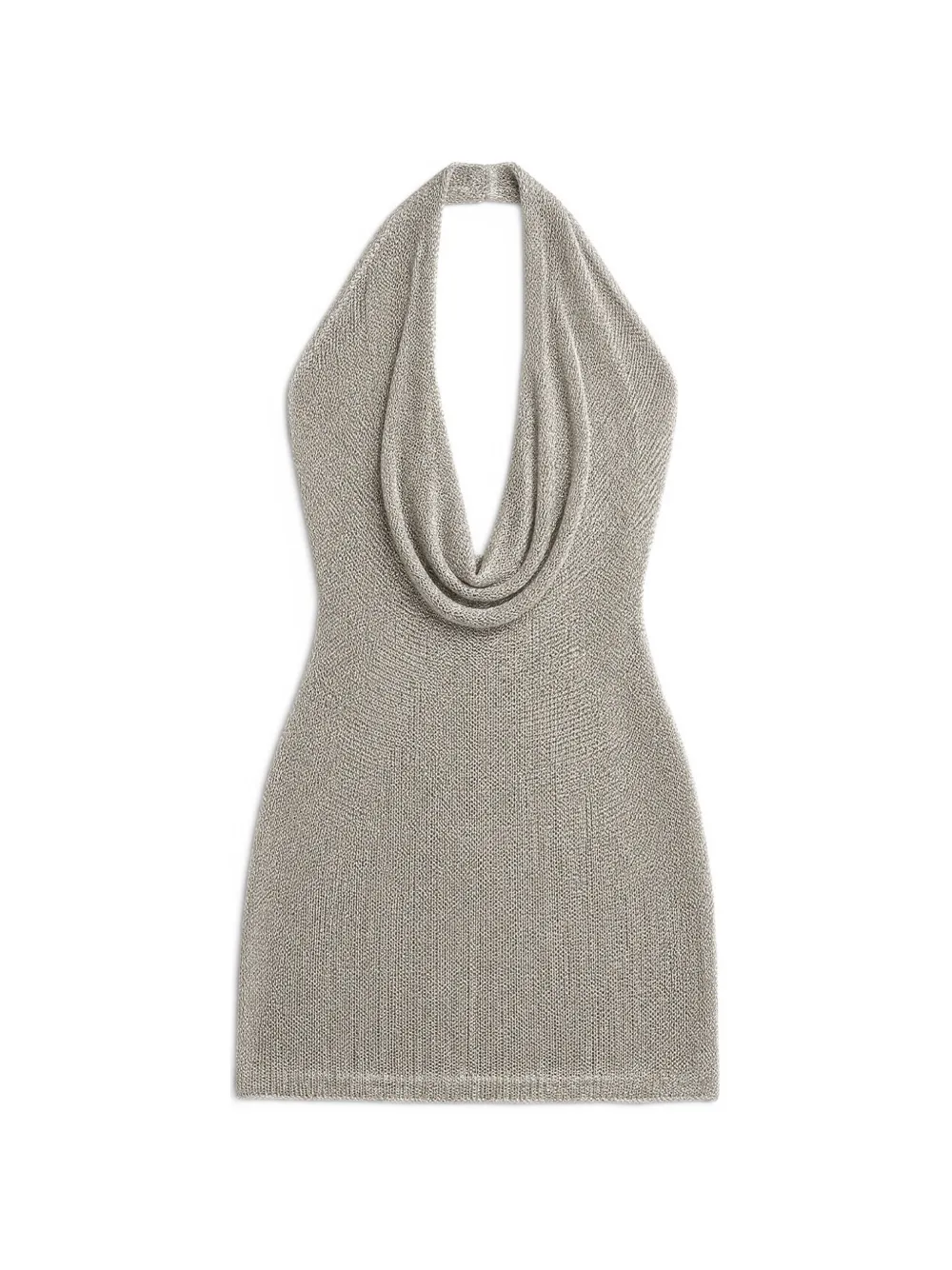 YANGKEHAN cowl-neck halterneck top - Argento