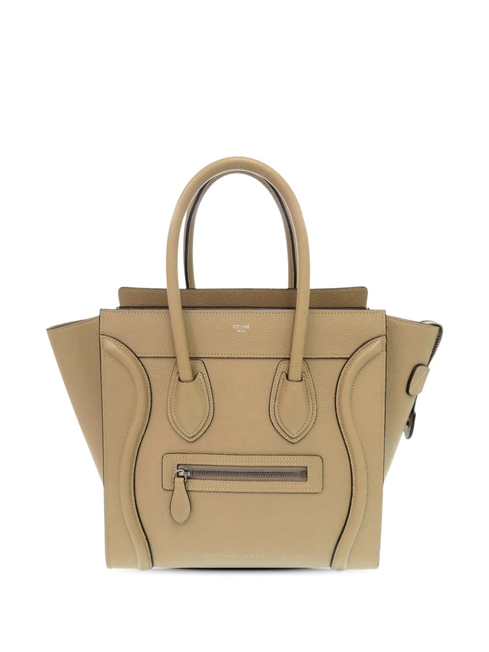 Celine Pre-Owned 2020 Micro Drummed Calfskin Luggage tote bag - Toni neutri