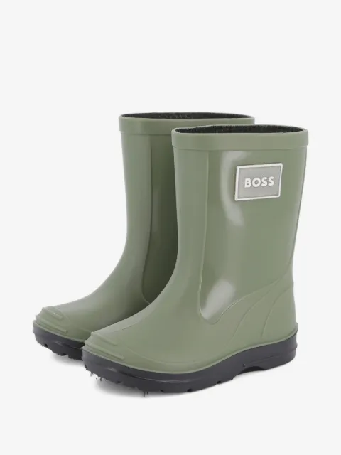 BOSS Kidswear logo-patch rain boots