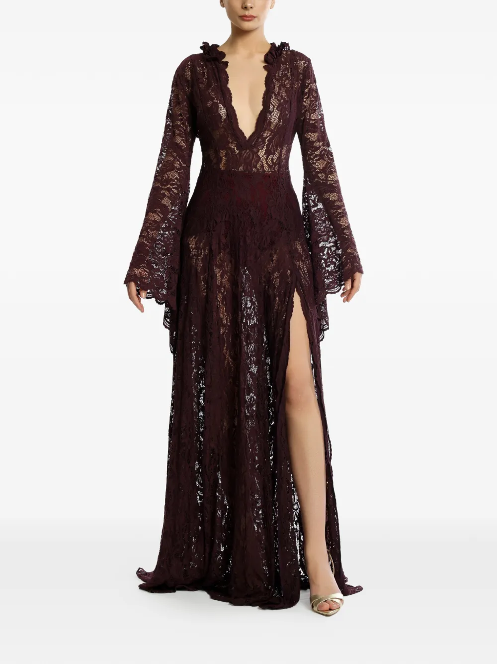 MIAU by Clara Rotescu Boaz gown dress - Marrone