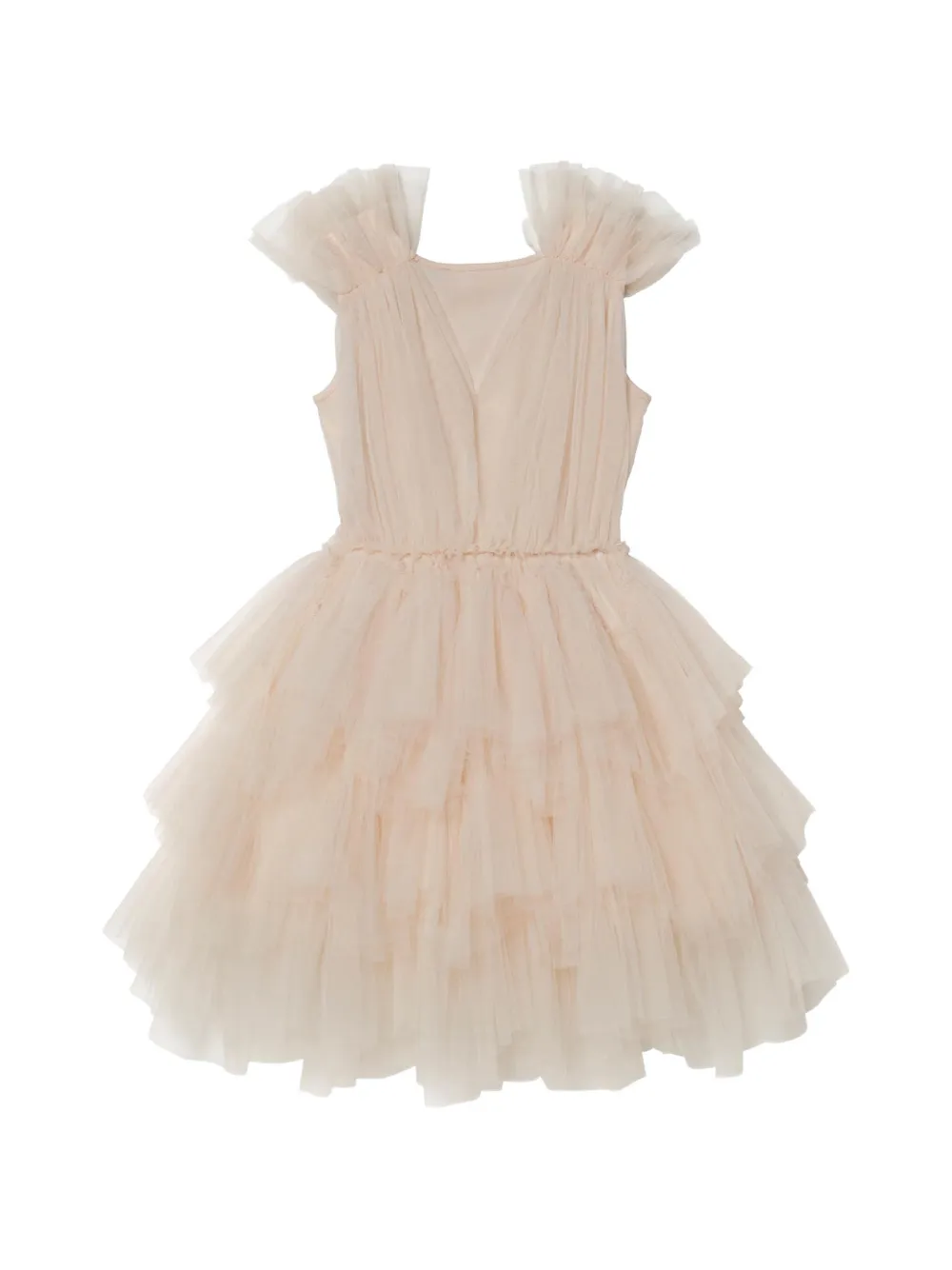 Tutu Du Monde Etching Tutu jurk verfraaid met pailletten en ruches Beige