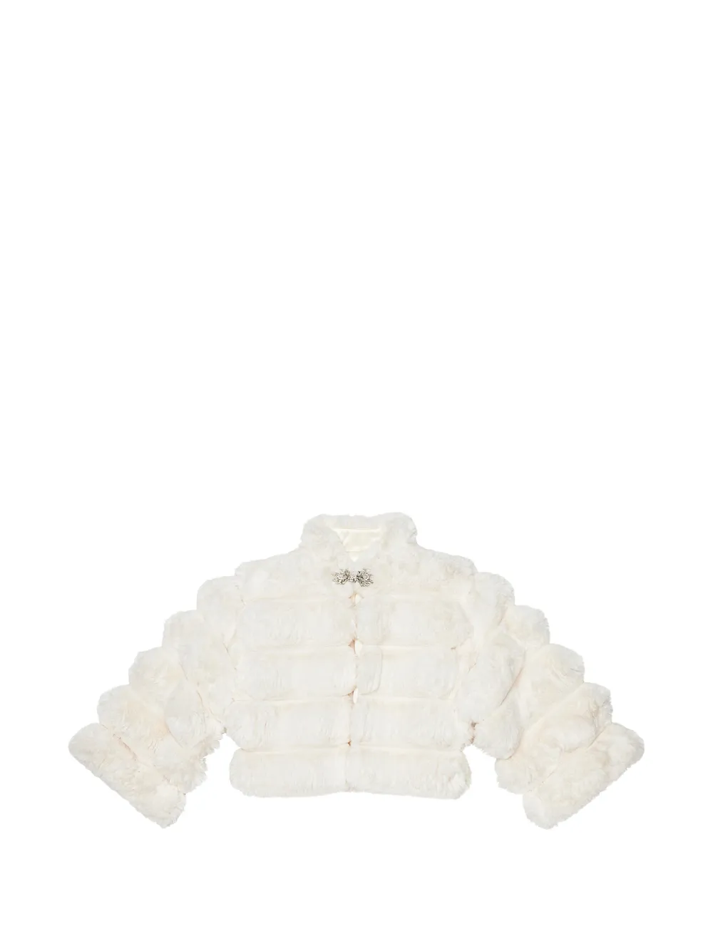 Tutu Du Monde crystal-embellished faux-fur jacket - Toni neutri
