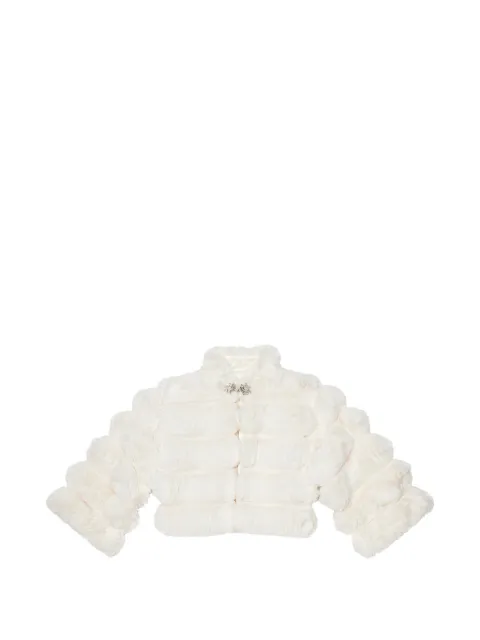 Tutu Du Monde crystal-embellished faux-fur jacket