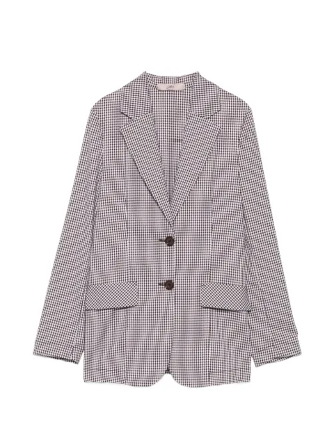 CARLA G. gingham-check notched-lapels jacket