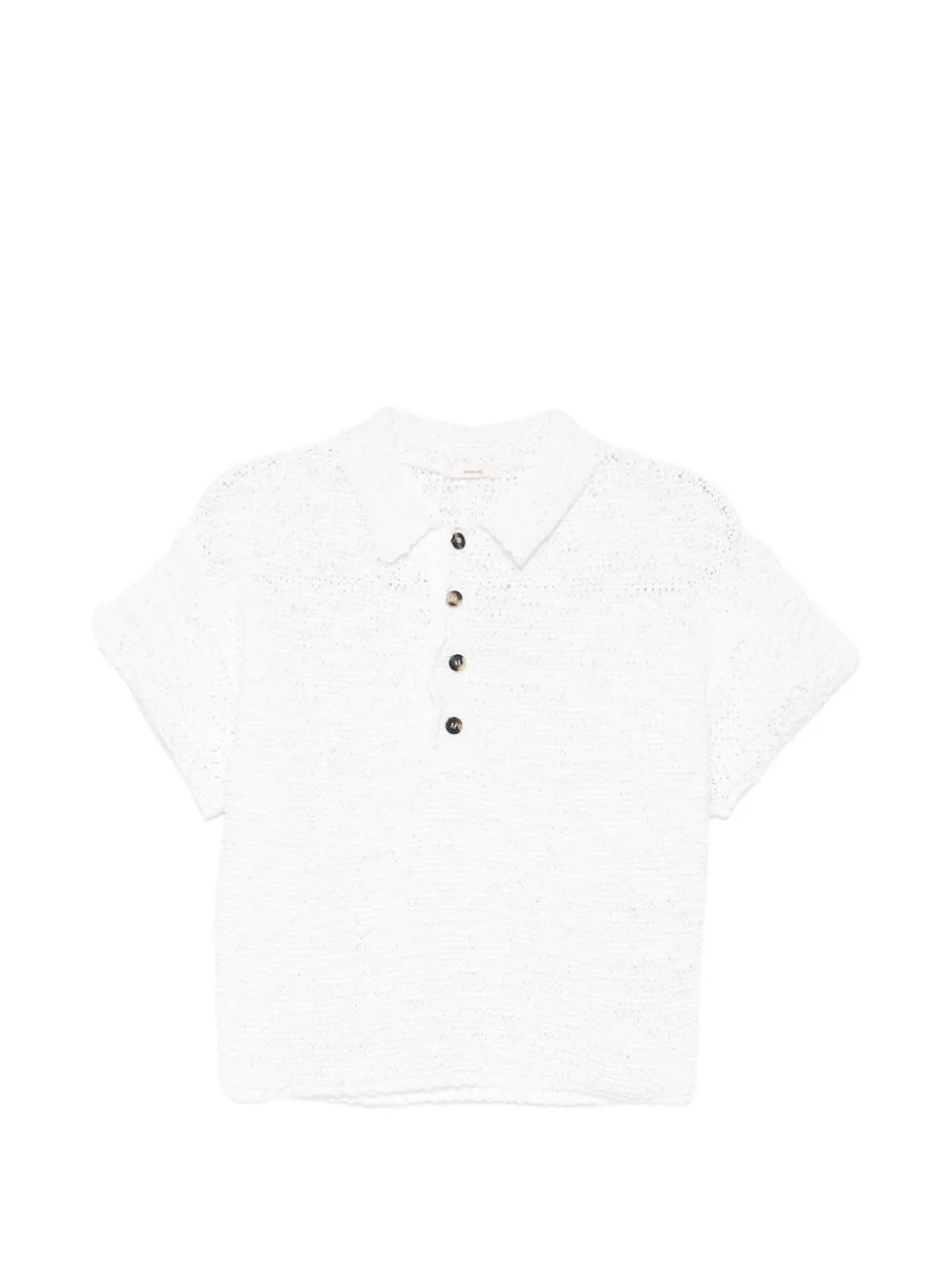 Haikure Merle polo top - Bianco