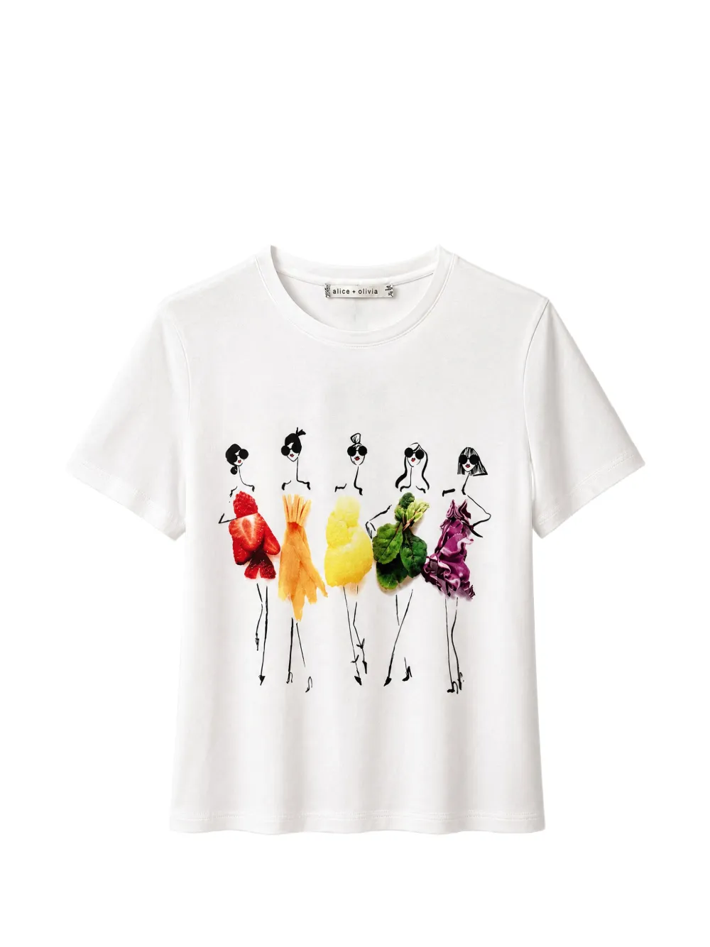 alice + olivia graphic-print T-shirt - Bianco