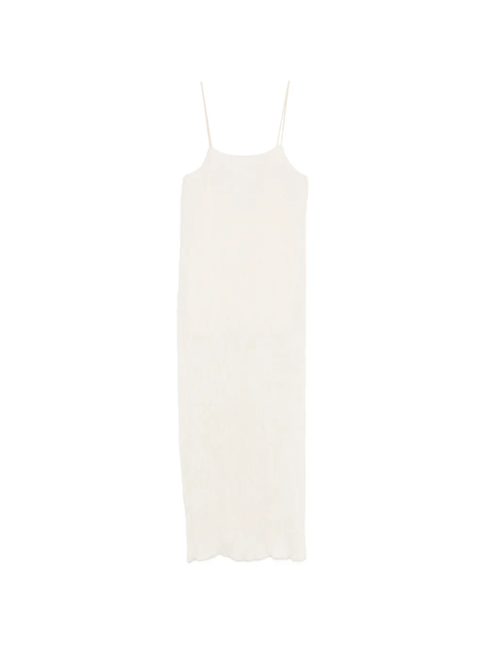 RAME crinkled-finish spaghetti-strap dress - Toni neutri