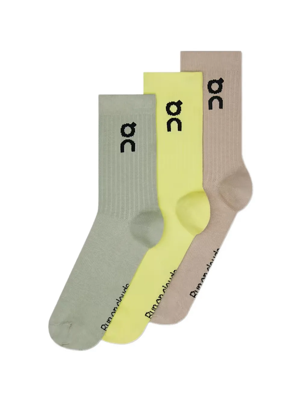 On logo-print ribbed socks - Giallo