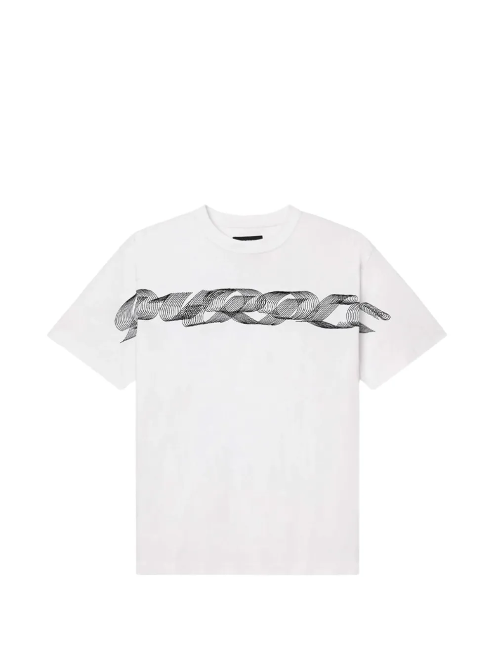 Purple Brand ribbon-print T-shirt - Bianco