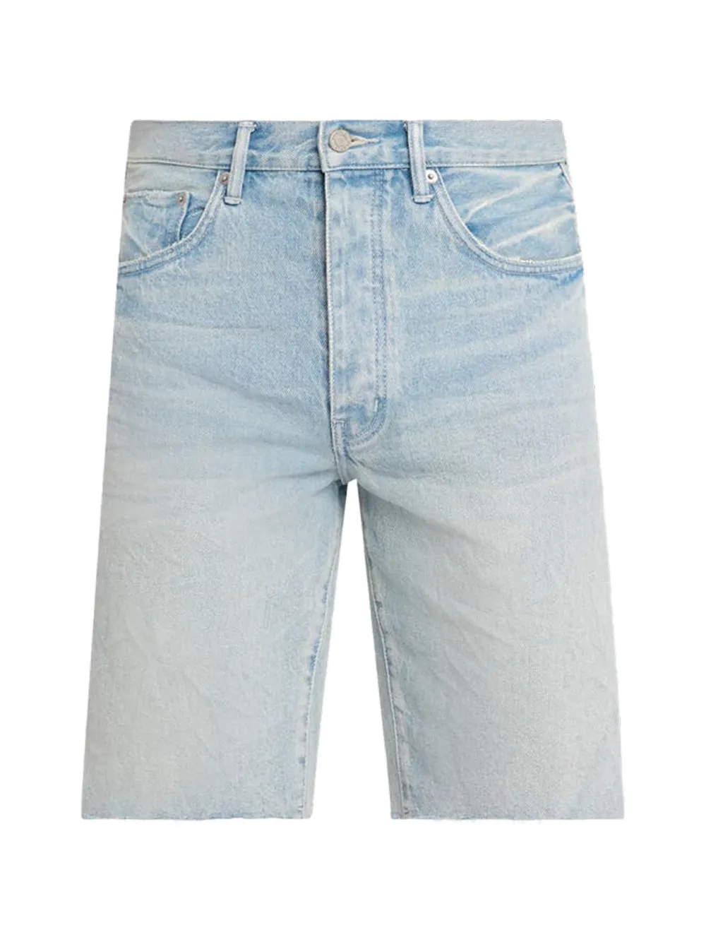 Purple Brand slub raw-cut shorts - Blu