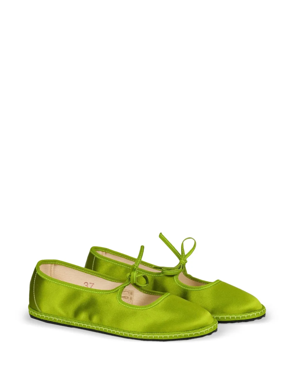 Vibi Venezia Brigitte bow-detail ballet flats - Verde