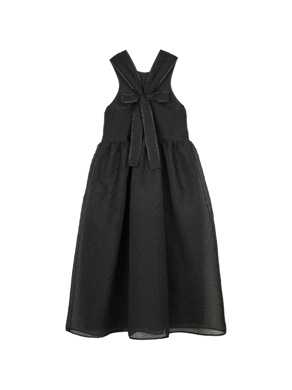 Cecilie Bahnsen Dora bow-detail cloqué dress - Nero