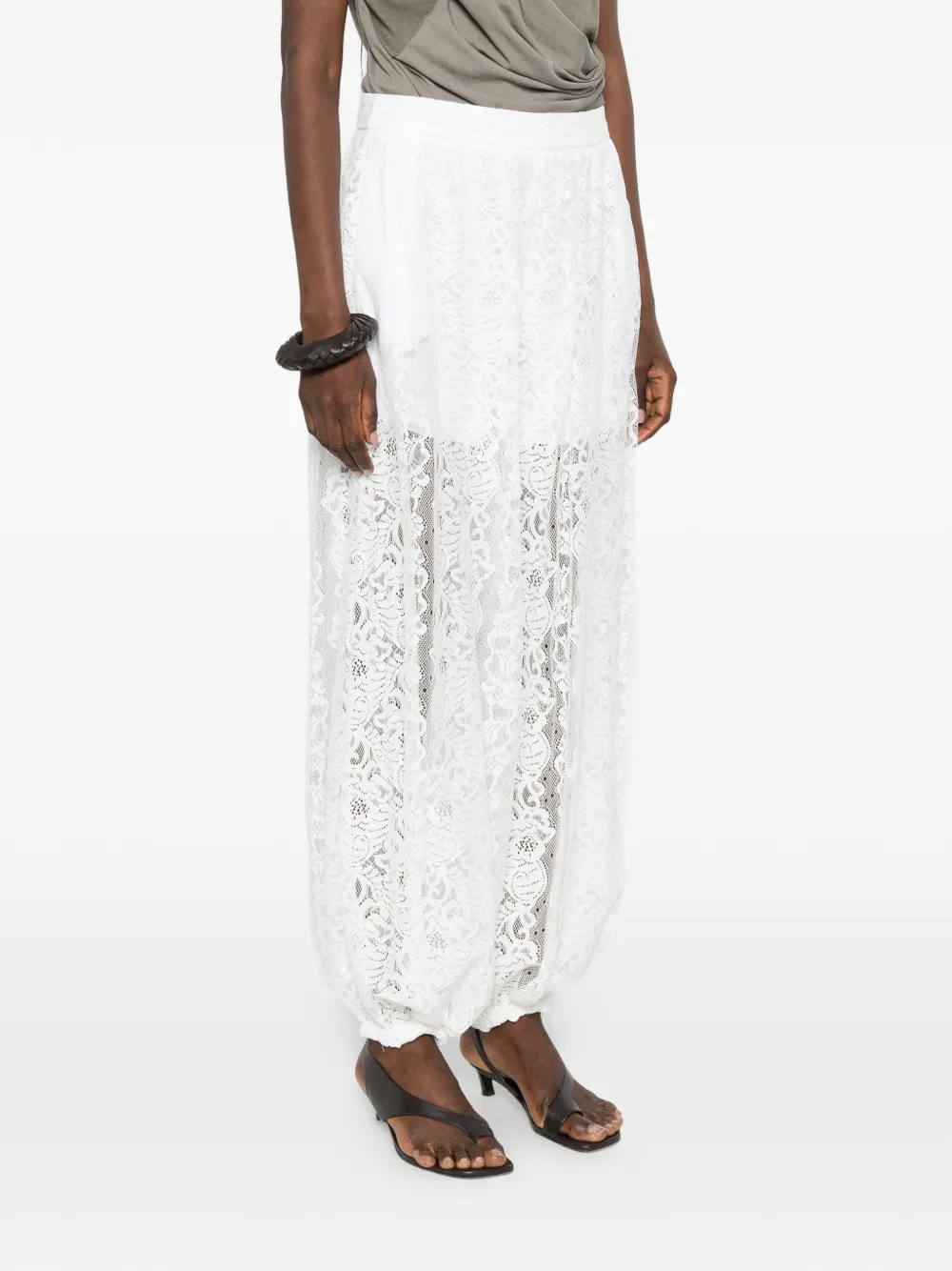  Imperial Pantalones De Encaje - Blanco 