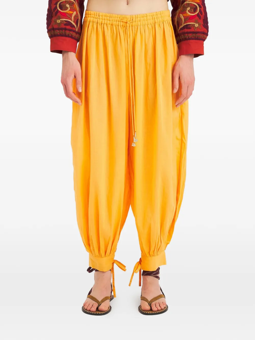 Antik Batik Fruti Sarouel drawstring-waist trousers - Arancione