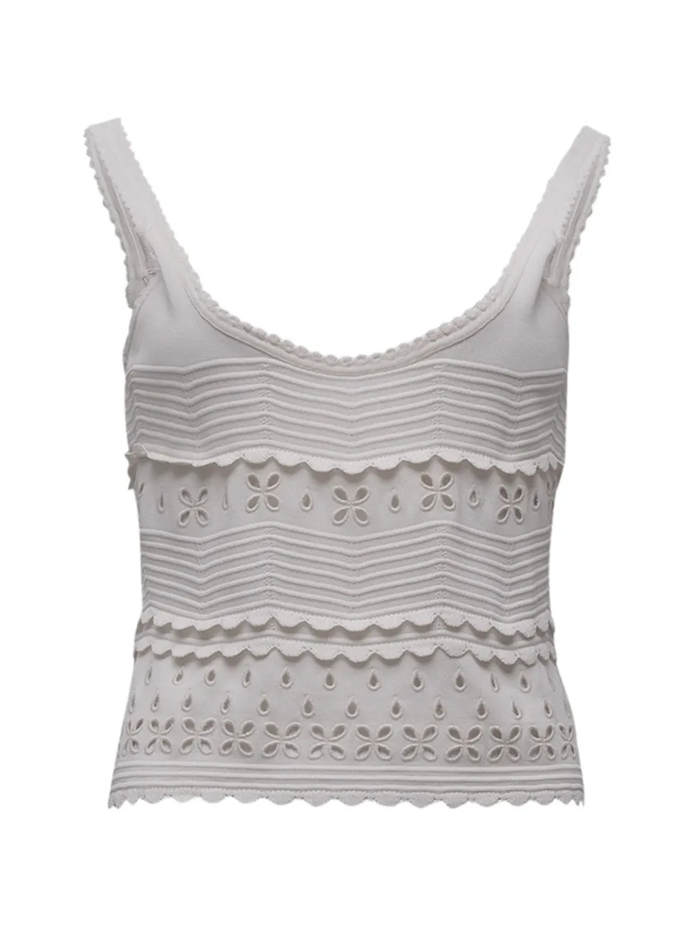 Ulla Johnson Esme Eyelet-knit Camisole In Neutral