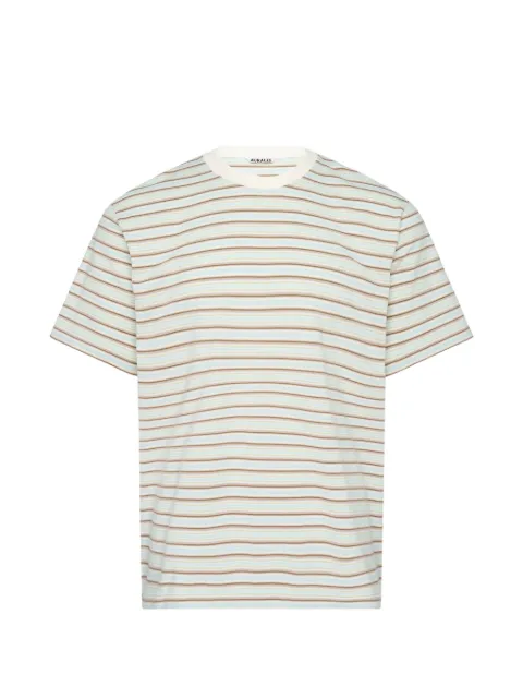 Auralee gradient-stripe jersey T-shirt