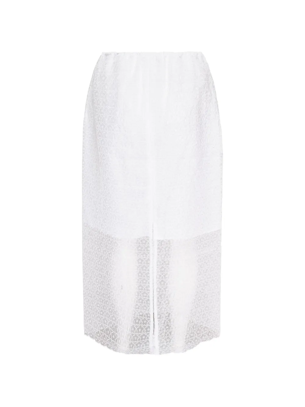 Cecilie Bahnsen Donna rok met geborduurde bloemen Wit