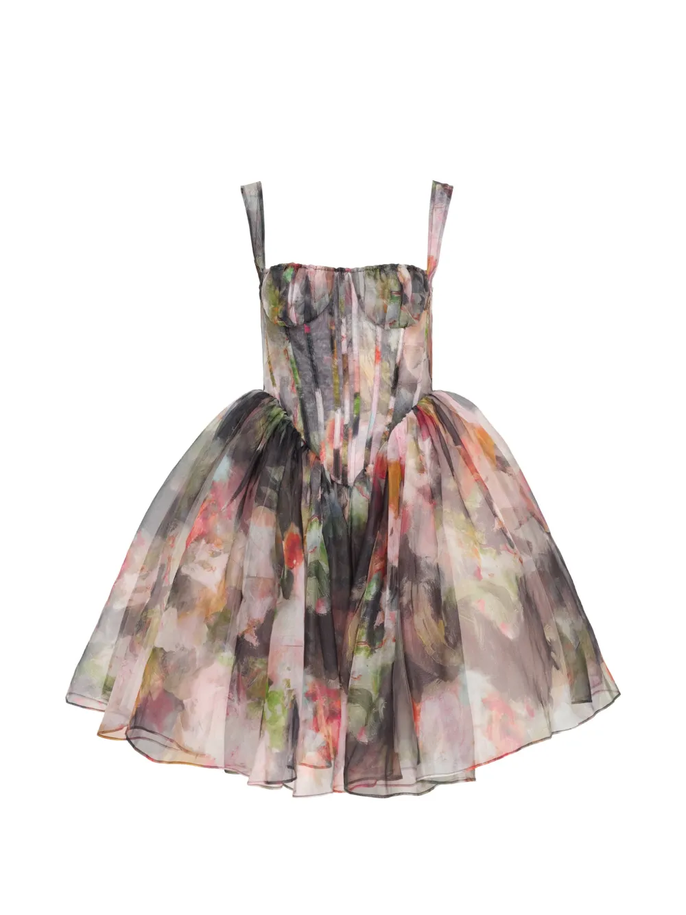 CAROLINE HU floral-print dress - Rosa