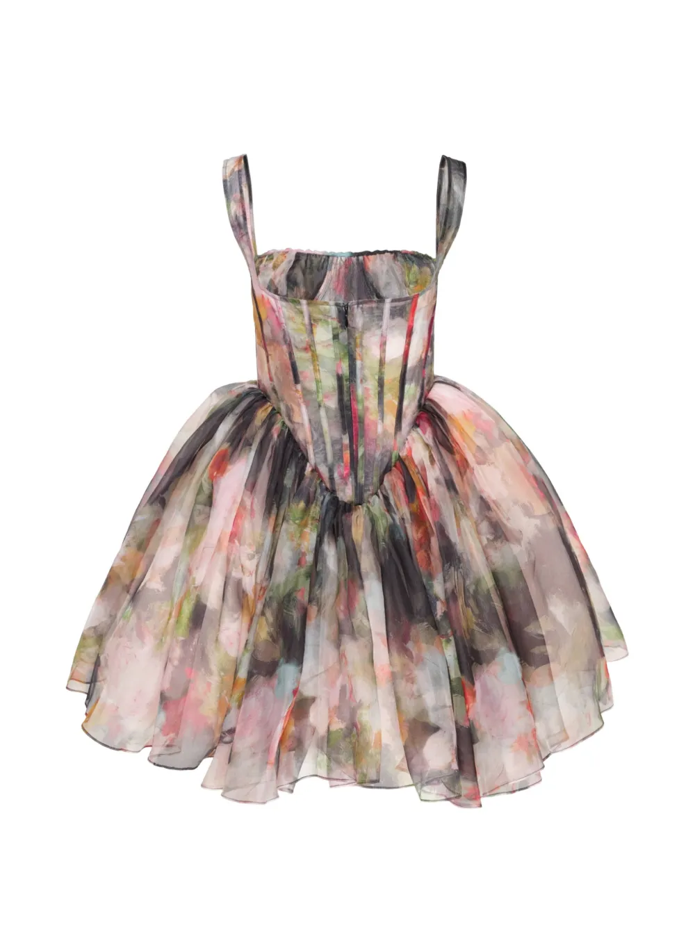 CAROLINE HU Jurk met bloemenprint Roze